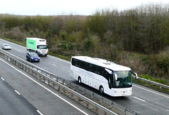 Daish's Coaches BF68 ZDS on the A11 near Kennett - 27 Jan 2019 (P1000056)