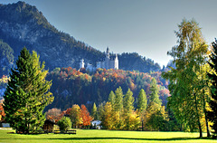 Castle Neuschwanstein in Autumn. ©UdoSm