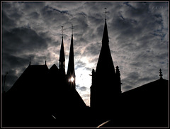 Sunset sur l'Eglise de Dourdan
