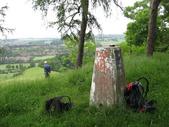 Trig Point (123m) near The Hermitage, overlooking Bridgnorth