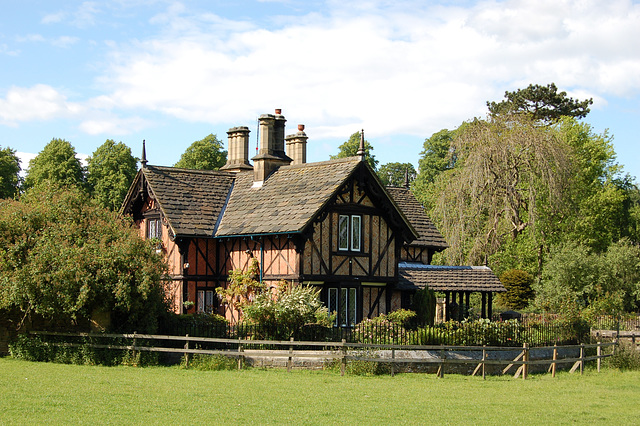 House in Edensor Estate Village, Derbyshire