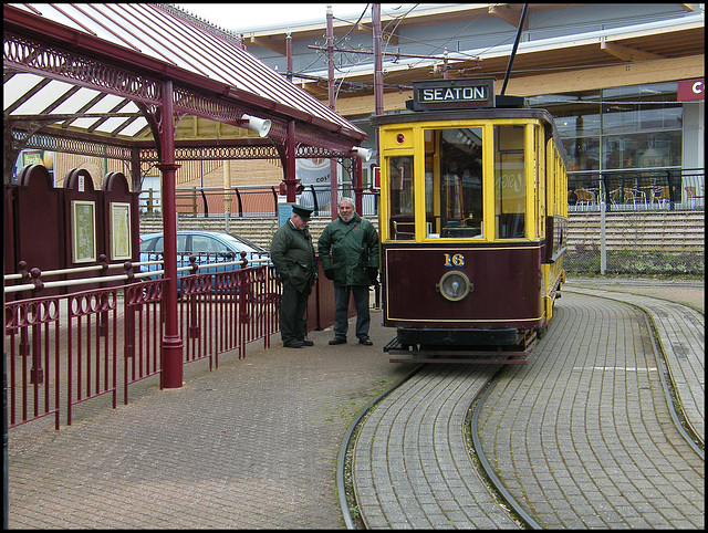 tram waiting at Seaton