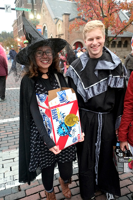 Costumes are different, groceries are the same