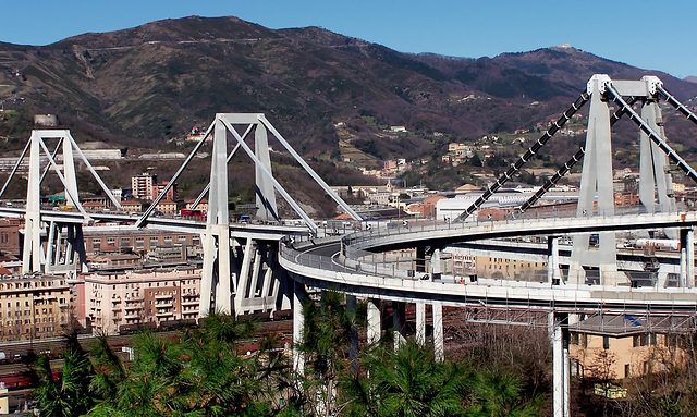 Genova : il ponte Morandi prima del 14 agosto 2018