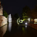 Brugge Canal View At Night
