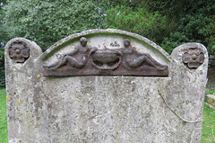 south mimms church, herts, c19 gravestone with cast iron detail (2)
