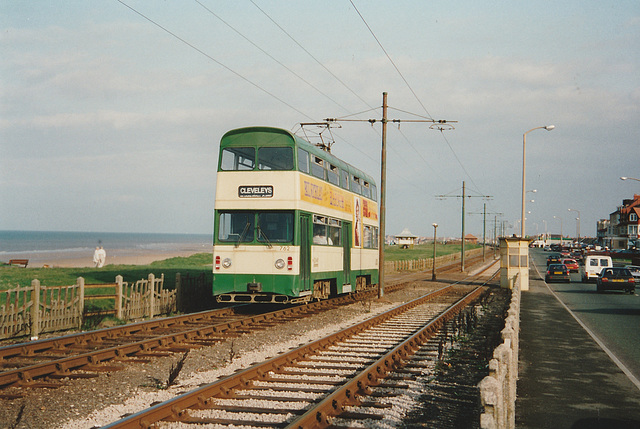 Blackpool tram 762 - 4 Oct 1992