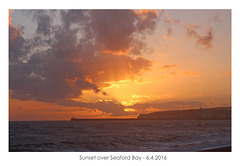 Sunset over Seaford Bay - 6.4.2016
