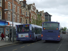 DSCF3375 First Essex SN05 DZT and  SN51 UYK in Clacton-on-Sea - 14 May 2016