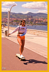 Skateboard en Muelle Las Arenas+(1 PiP)