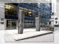Fleet Place sculpture - outside City Thameslink Station - 26 1 2023