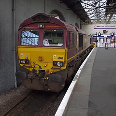 66 171, stabled in Inverness station.