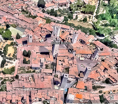 San Gimignano. Piazza Duomo e Piazza della Cisterna. Aus GE