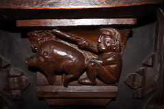 Detail of Fifteenth Century Misericord, Great Malvern Priory, Worcestershire