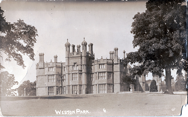 Weston Park, Warwickshire (Demolished) From a c1900 postcard