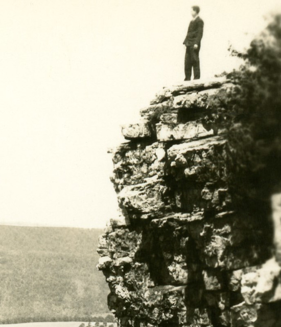 Man on Lover's Leap, Cumberland, Maryland
