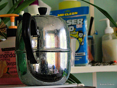 Reflections in Silver Teapot.