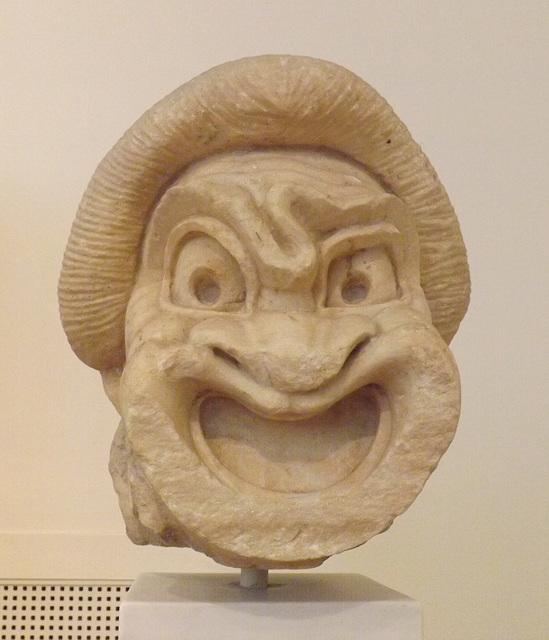 Theatre Mask Found Near the Dipylon Gate in Athens in the National Archaeological Museum in Athens, May 2014