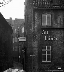 Altstadtgasse in Lübeck (NegScan,1971)