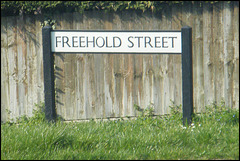 Freehold Street sign