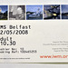Ticket for the HMS Belfast