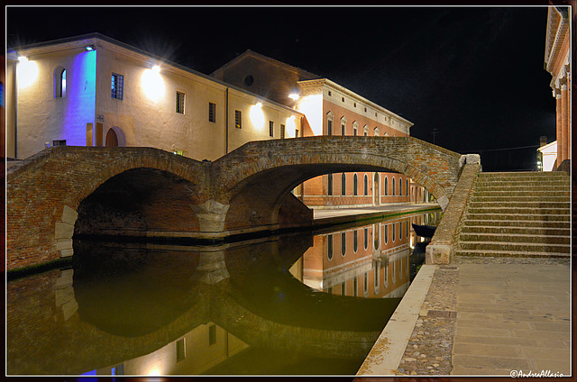 Sbirri bridge at night