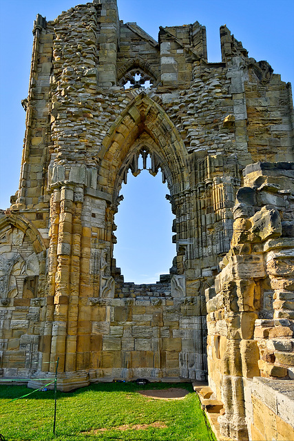 Whitby Abbey Church - West Front 15th century window