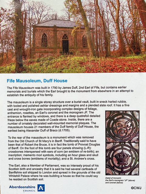 The Mausoleum of the Dukes of Fife at Duff House