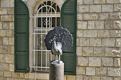 Bronze Peacock – Baha’i Gardens, Haifa, Israel