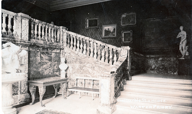 Marble Staircase, Warter Priory, East Yorkshire (demolished 1970s)