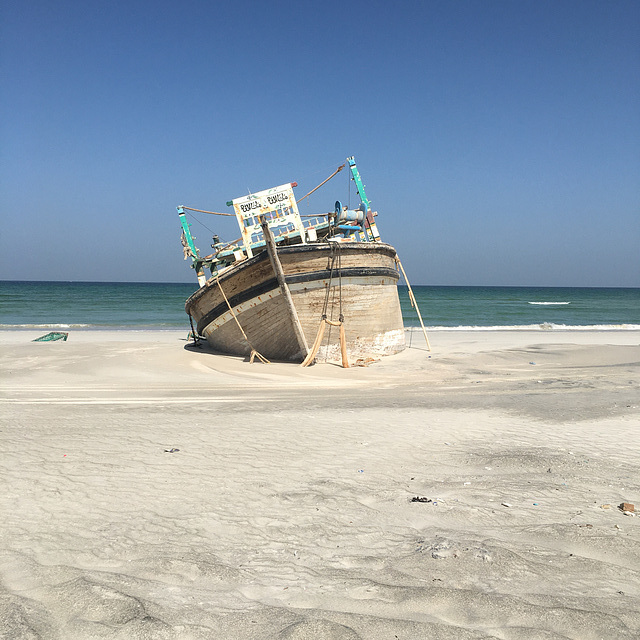 Stranded dhow.