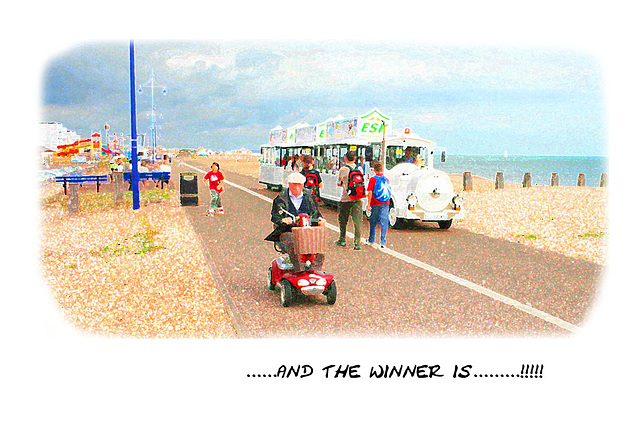 ......and the winner is....    Eastbourne seafront - 18.8.2010