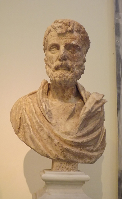 Portrait of Herodes Atticus from Kephisia in the National Archaeological Museum of Athens, May 2014
