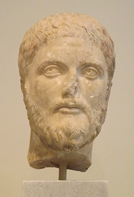 Portrait Head of a Man from the Tetrarchic Period in the National Archaeological Museum of Athens, May 2014