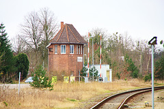 Neustadt-Glewe, altes Stellwerk am Bahnübergang
