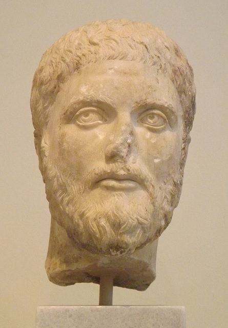 Portrait Head of a Man from the Tetrarchic Period in the National Archaeological Museum of Athens, May 2014