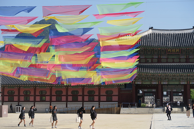 L'anniversaire de Bouddha fêté au Palais Gyeongbokgung, Séoul (Corée du Sud)