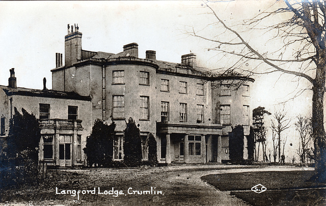 Langford Lodge, Crumlin, County Antrim, Ireland (Demolished c1960)