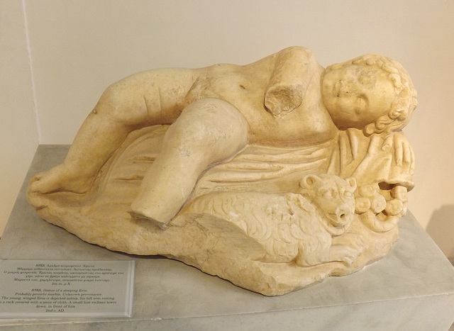 Sleeping Eros in the National Archaeological Museum of Athens, May 2014