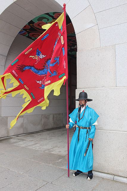 Guard with Flag