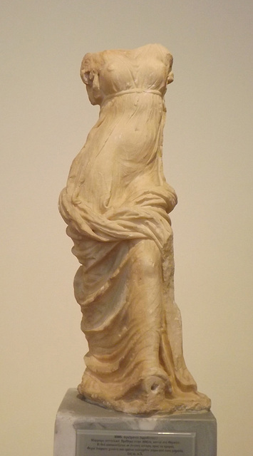 Statuette of a Goddess From Athens in the National Archaeological Museum of Athens, May 2014