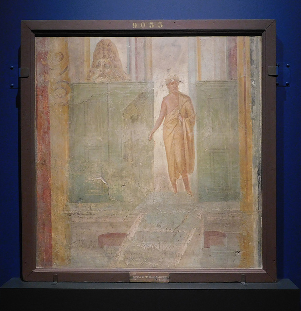 Architecture with Poet Fresco from Pompeii,ISAW May 2022