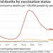 cvd - USA ; deaths by vax incidence rate [2021]