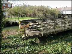 disused  railway swing bridge