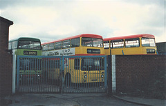 Bee Line Buzz Company 722 (NRN 382P) at the Miall Street yard in Rochdale – 22 Mar 1992 (157-22) (2)
