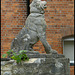 riverside dog statue