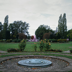 Ebeneezer and the pink fountain