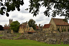 The old walls of St Augustine's Abbey, Canterbury