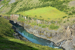 Iceland, The Jökulsau-au-Brü River downstream the Stuðlagil Canyon