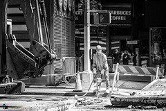 Construction work at Time Square